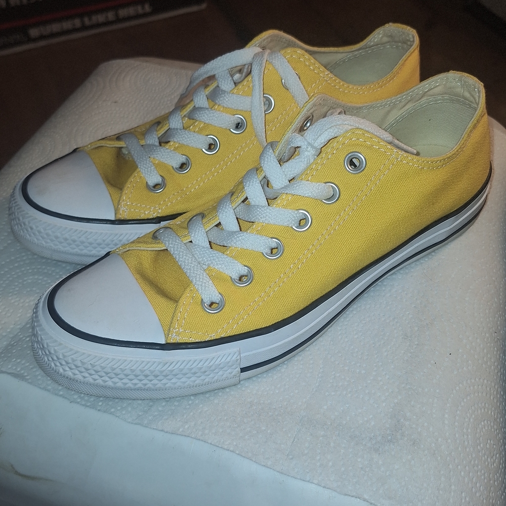 Classic Yellow Canvas Sneakers for Women